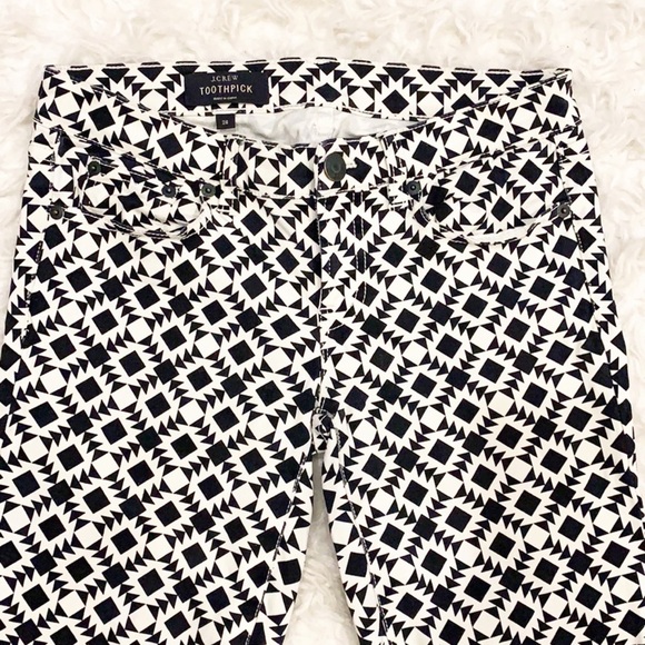 J. Crew toothpick geometric print jeans - Picture 4 of 7